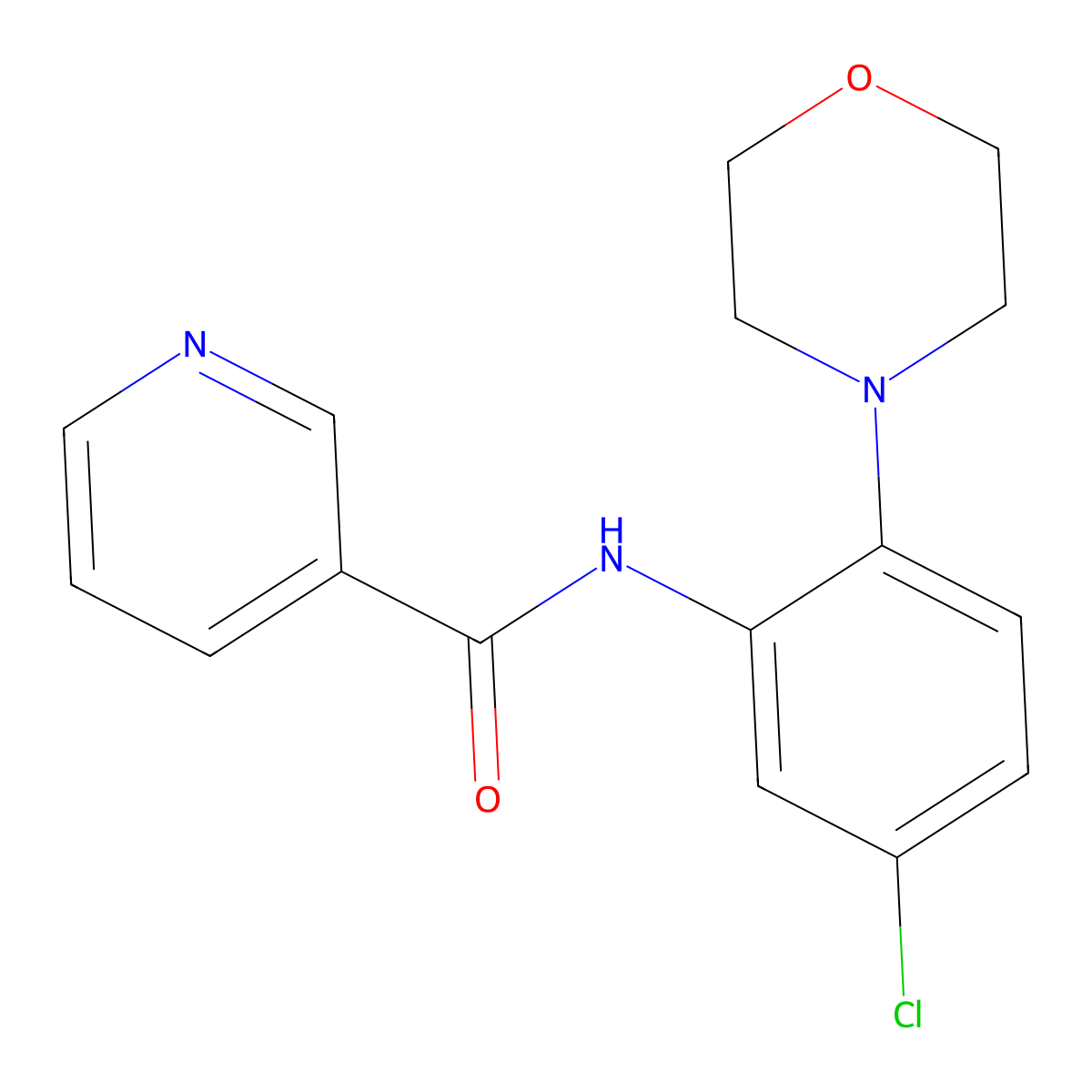 N-[5-chloro-2-(morpholin-4-yl)phenyl]pyridine-3-carboxamide molecular structure, CAS 842963-55-7
