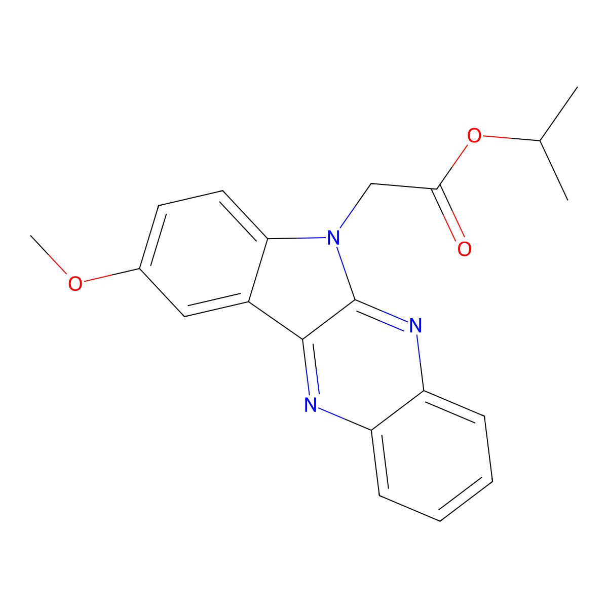 (9-Methoxy-indolo[2,3-b]quinoxalin-6-yl)-acetic acid isopropyl ester molecular structure, CAS 842963-72-8