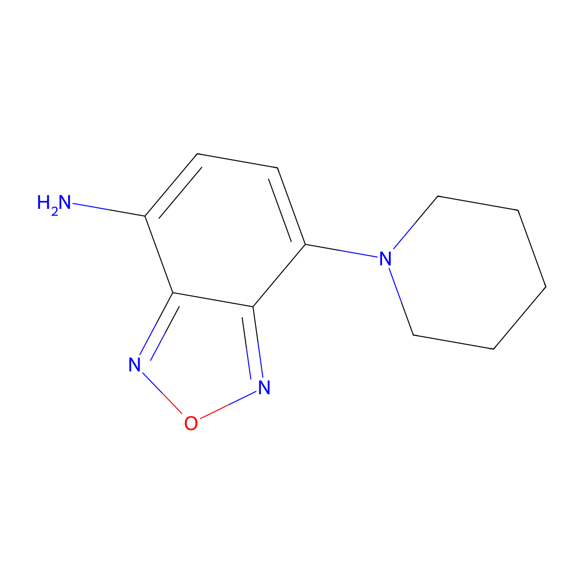 7-Piperidin-1-yl-2,1,3-benzoxadiazol-4-amine molecular structure, CAS 842964-23-2