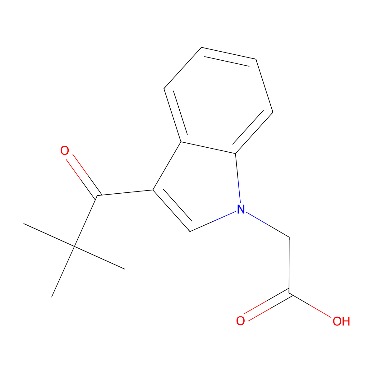 [3-(2,2-Dimethyl-propionyl)-indol-1-yl]-acetic acid molecular structure, CAS 842964-33-4