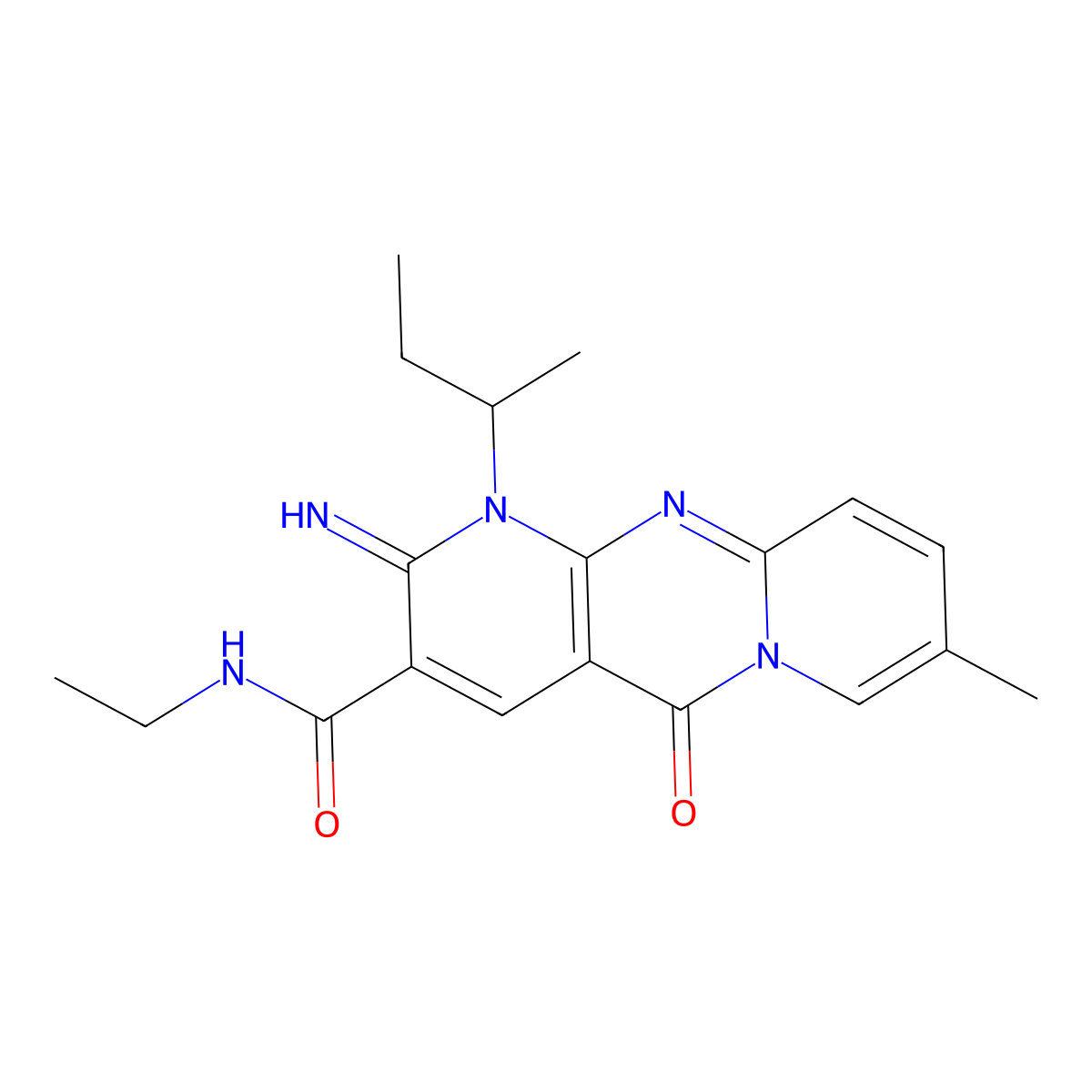 7-(butan-2-yl)-N-ethyl-6-imino-13-methyl-2-oxo-1,7,9-triazatricyclo[8.4.0.0^{3,8}]tetradeca-3(8),4,9,11,13-pentaene-5-carboxamide molecular structure, CAS 842964-80-1