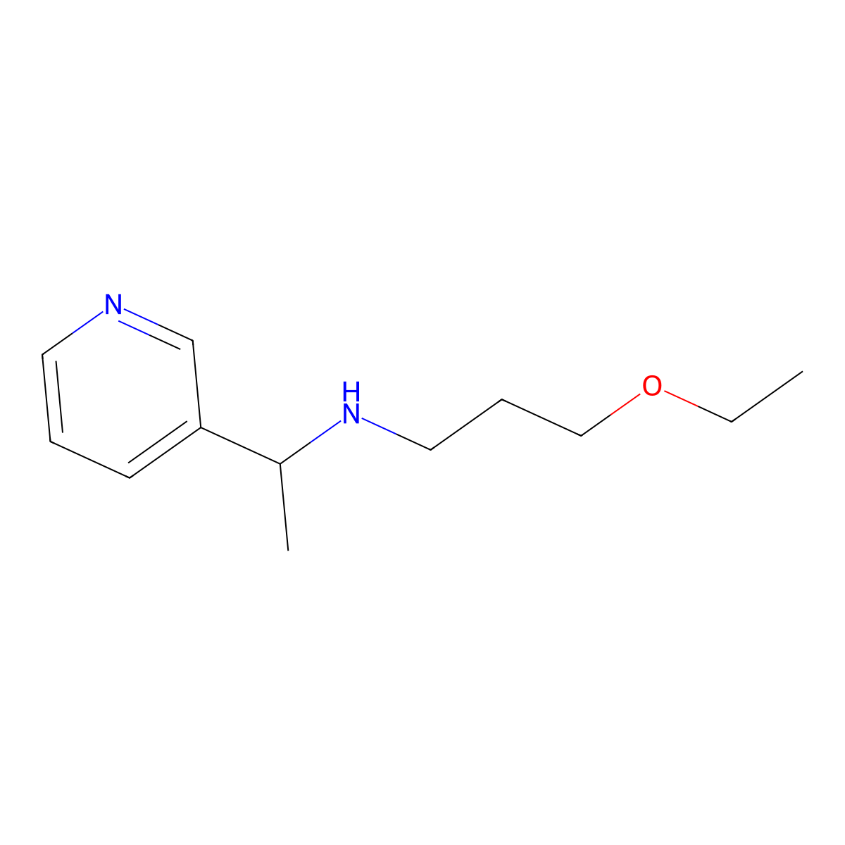 (3-Ethoxy-propyl)-(1-pyridin-3-yl-ethyl)-amine molecular structure, CAS 842966-34-1
