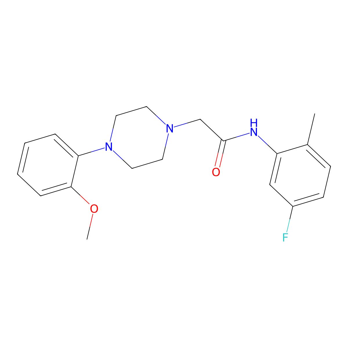 N-(5-fluoro-2-methylphenyl)-2-[4-(2-methoxyphenyl)piperazin-1-yl]acetamide molecular structure, CAS 842967-99-1