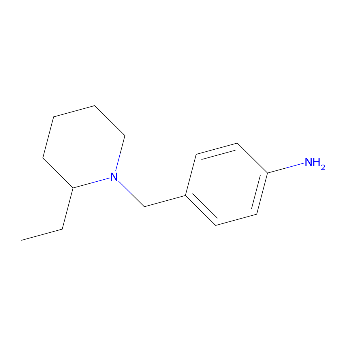 4-(2-Ethyl-piperidin-1-ylmethyl)-phenylamine molecular structure, CAS 842970-08-5