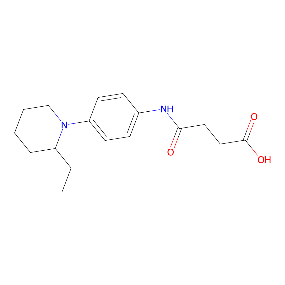 N-[4-(2-Ethyl-piperidin-1-yl)-phenyl]-succinamic acid molecular structure, CAS 842970-12-1