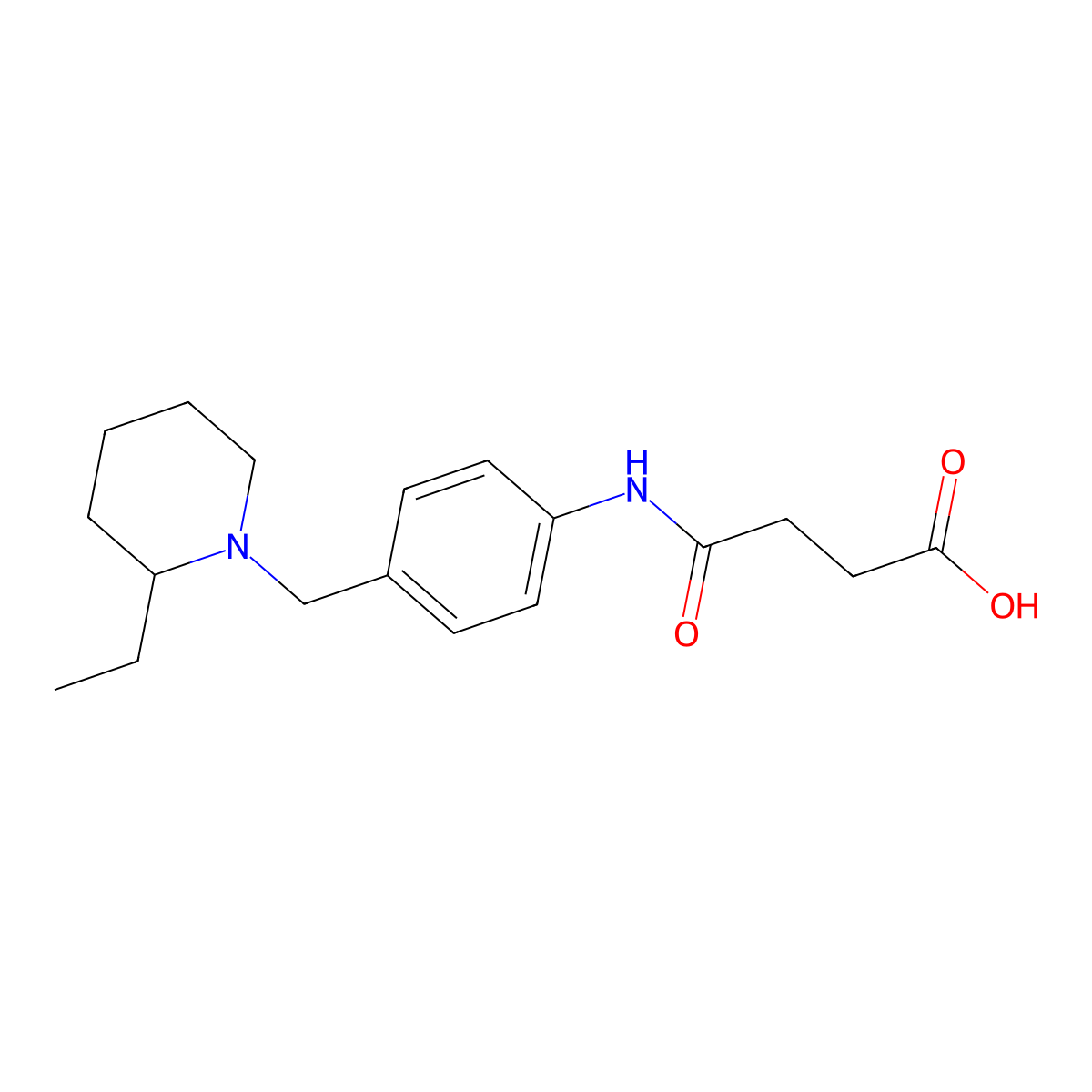 N-[4-(2-Ethyl-piperidin-1-ylmethyl)-phenyl]-succinamic acid molecular structure, CAS 842970-16-5