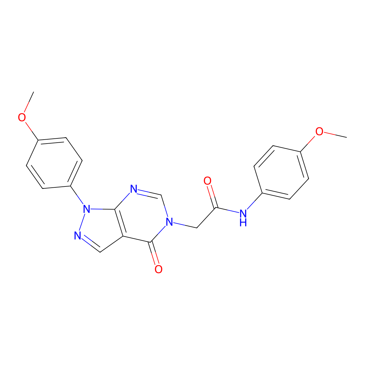 N-(4-methoxyphenyl)-2-[1-(4-methoxyphenyl)-4-oxopyrazolo[3,4-d]pyrimidin-5-yl]acetamide molecular structure, CAS 842971-11-3