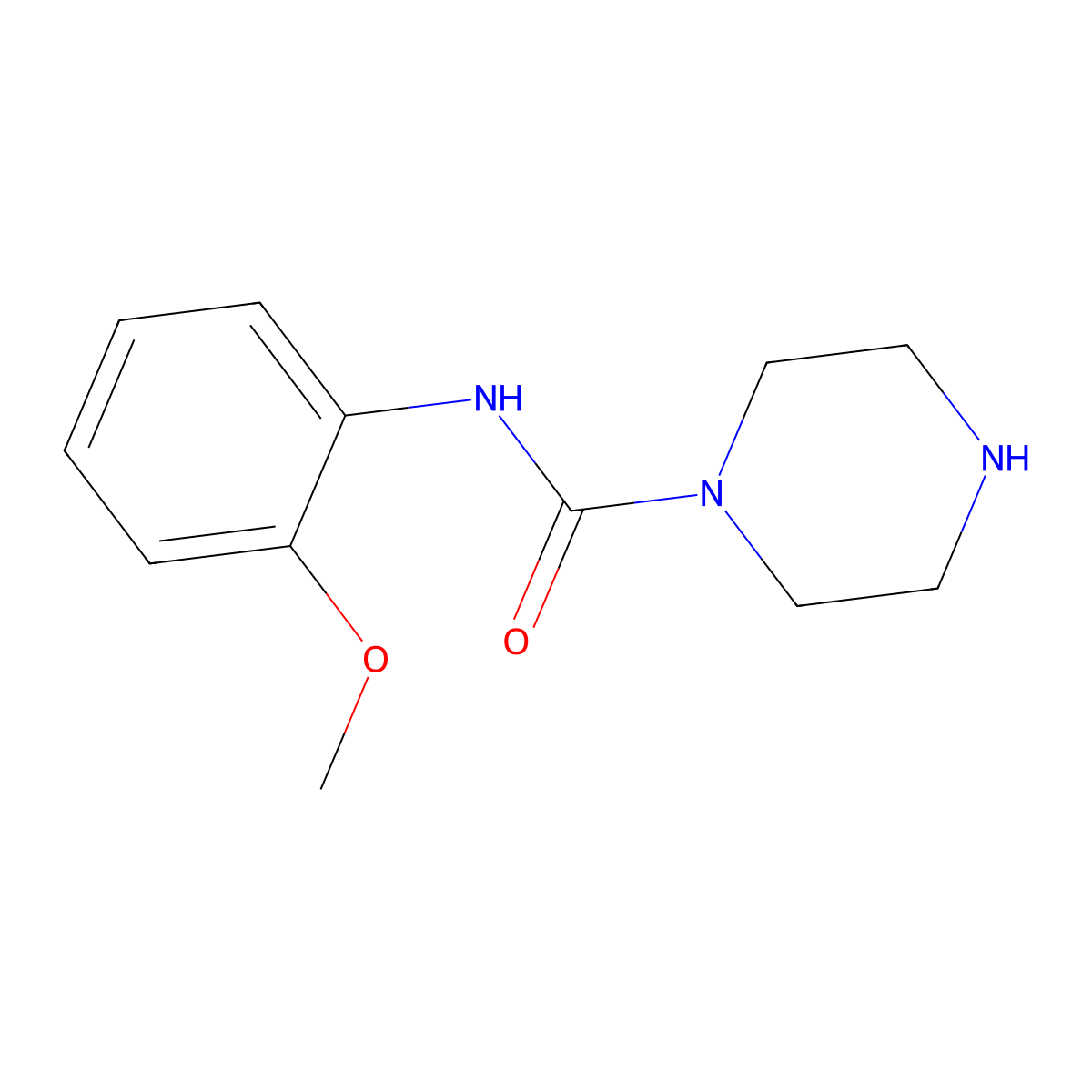 N-(2-methoxyphenyl)piperazine-1-carboxamide molecular structure, CAS 842971-21-5