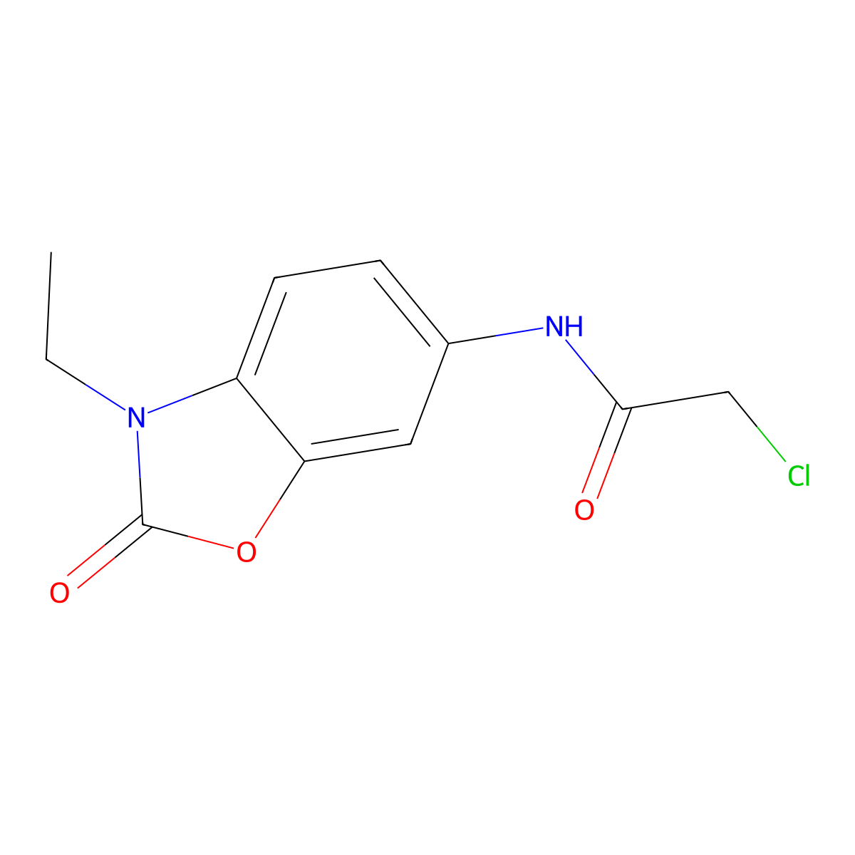 2-chloro-N-(3-ethyl-2-oxo-1,3-benzoxazol-6-yl)acetamide molecular structure, CAS 842971-33-9