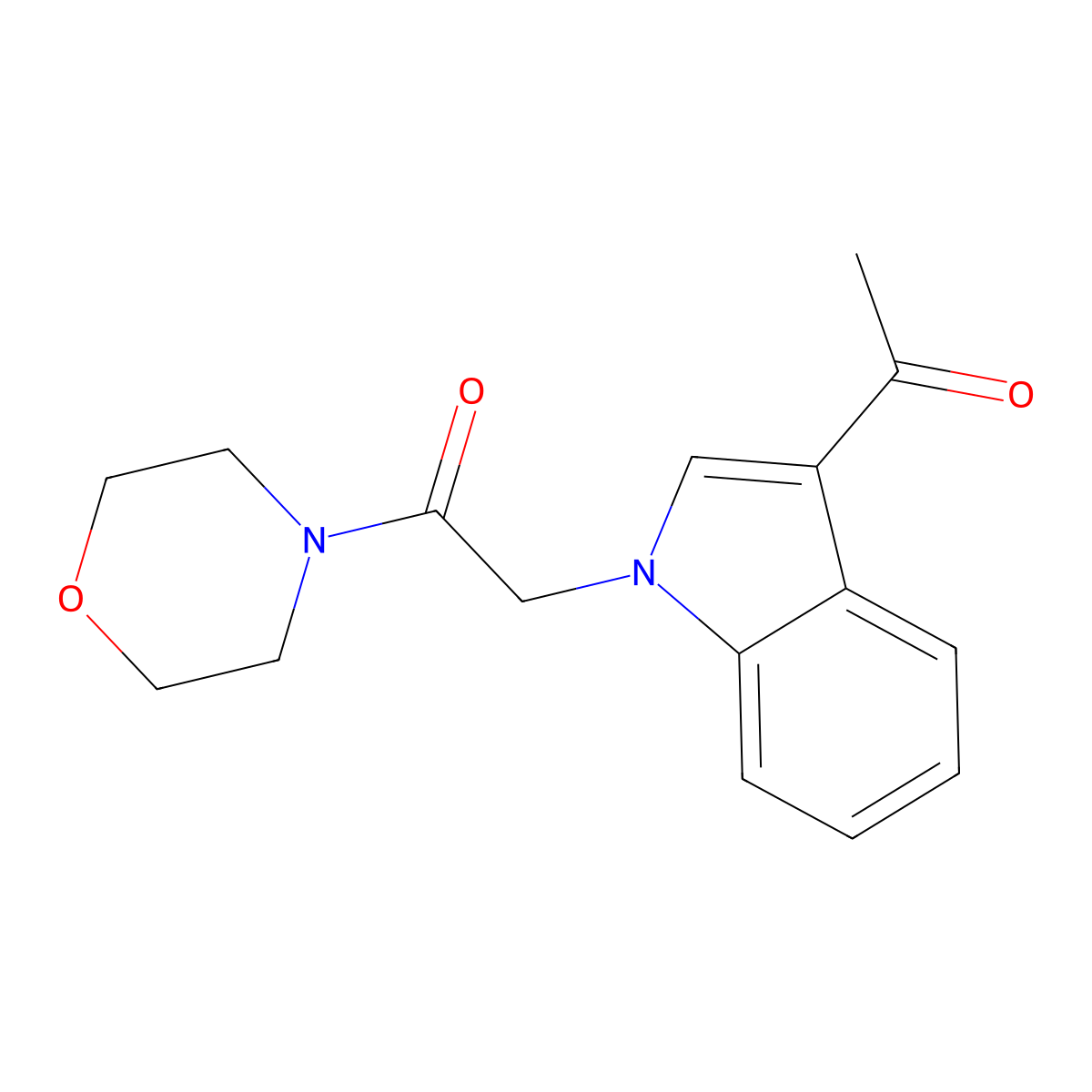 2-(3-acetyl-1H-indol-1-yl)-1-(morpholin-4-yl)ethanone molecular structure, CAS 842971-67-9