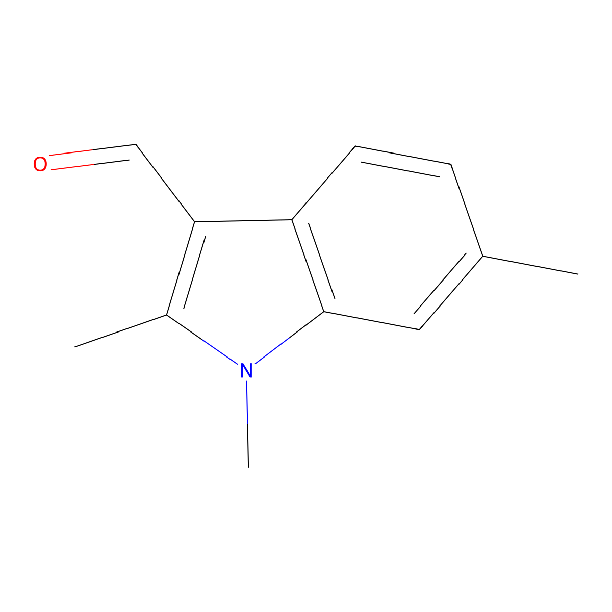 1,2,6-Trimethyl-1H-indole-3-carbaldehyde molecular structure, CAS 842971-69-1
