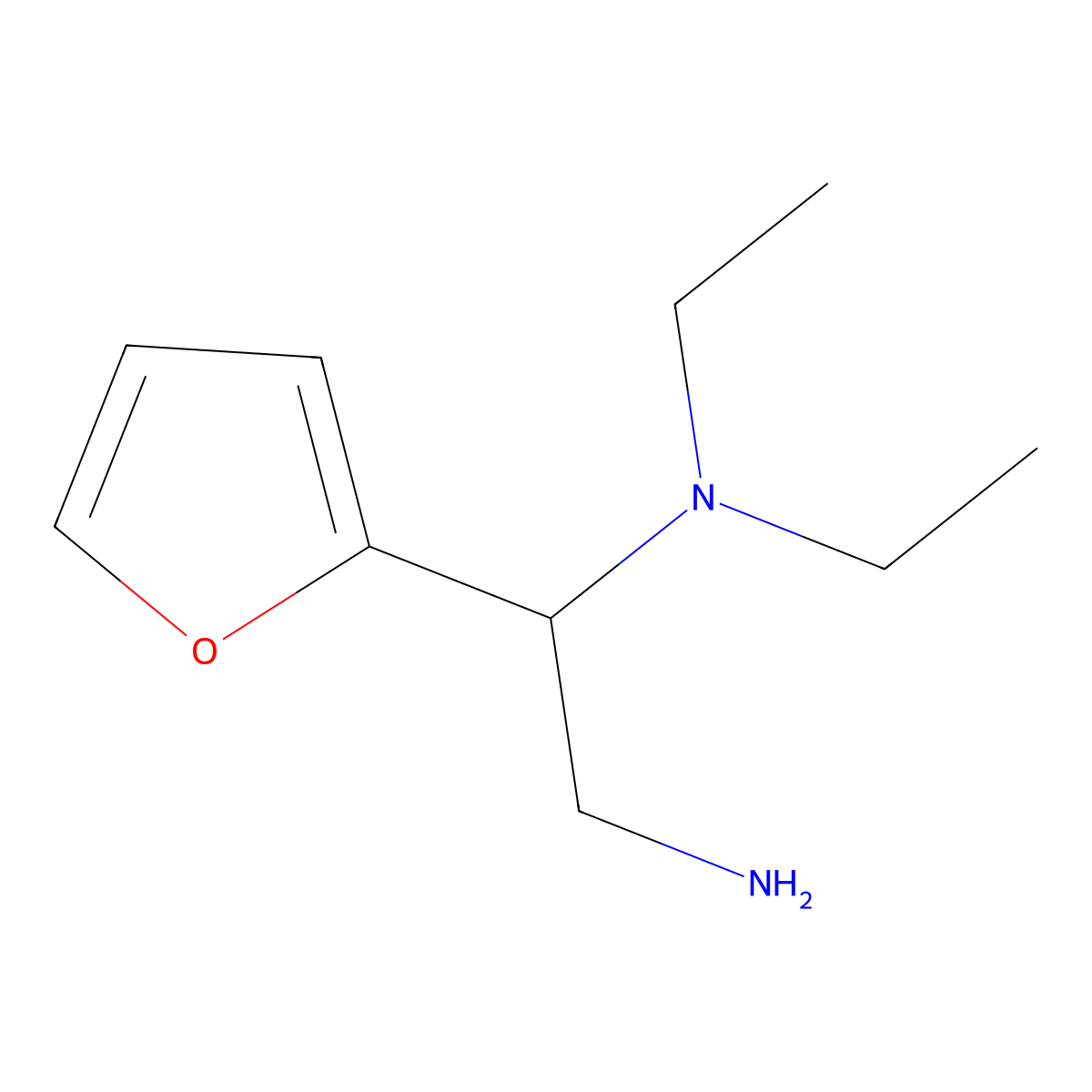 (2-Amino-1-(furan-2-yl)ethyl)diethylamine molecular structure, CAS 842971-89-5