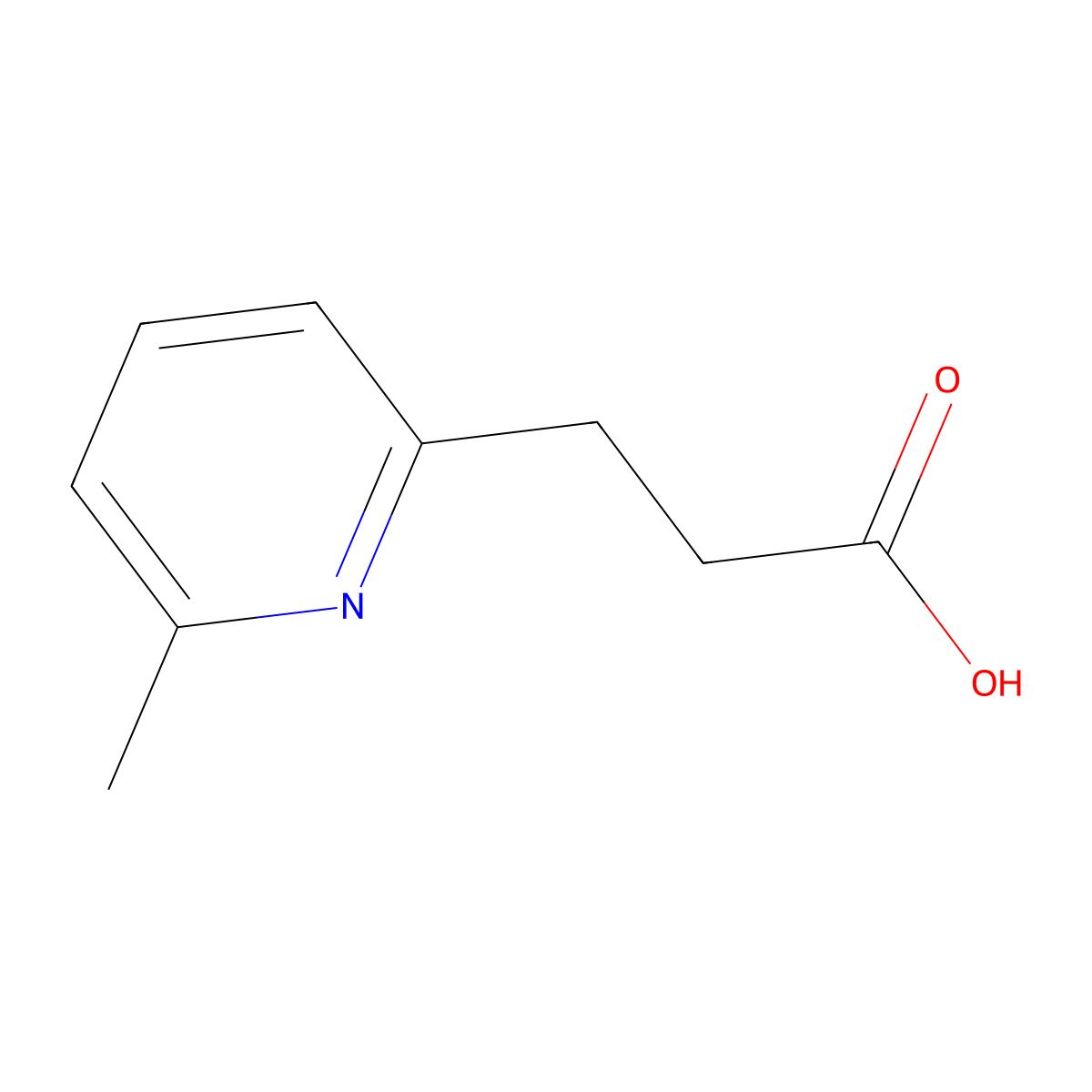 3-(6-methylpyridin-2-yl)propanoic Acid molecular structure, CAS 842971-94-2
