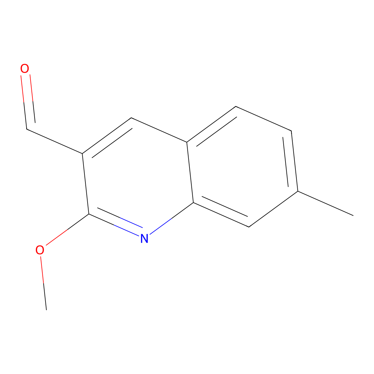 2-Methoxy-7-methylquinoline-3-carbaldehyde molecular structure, CAS 842972-37-6