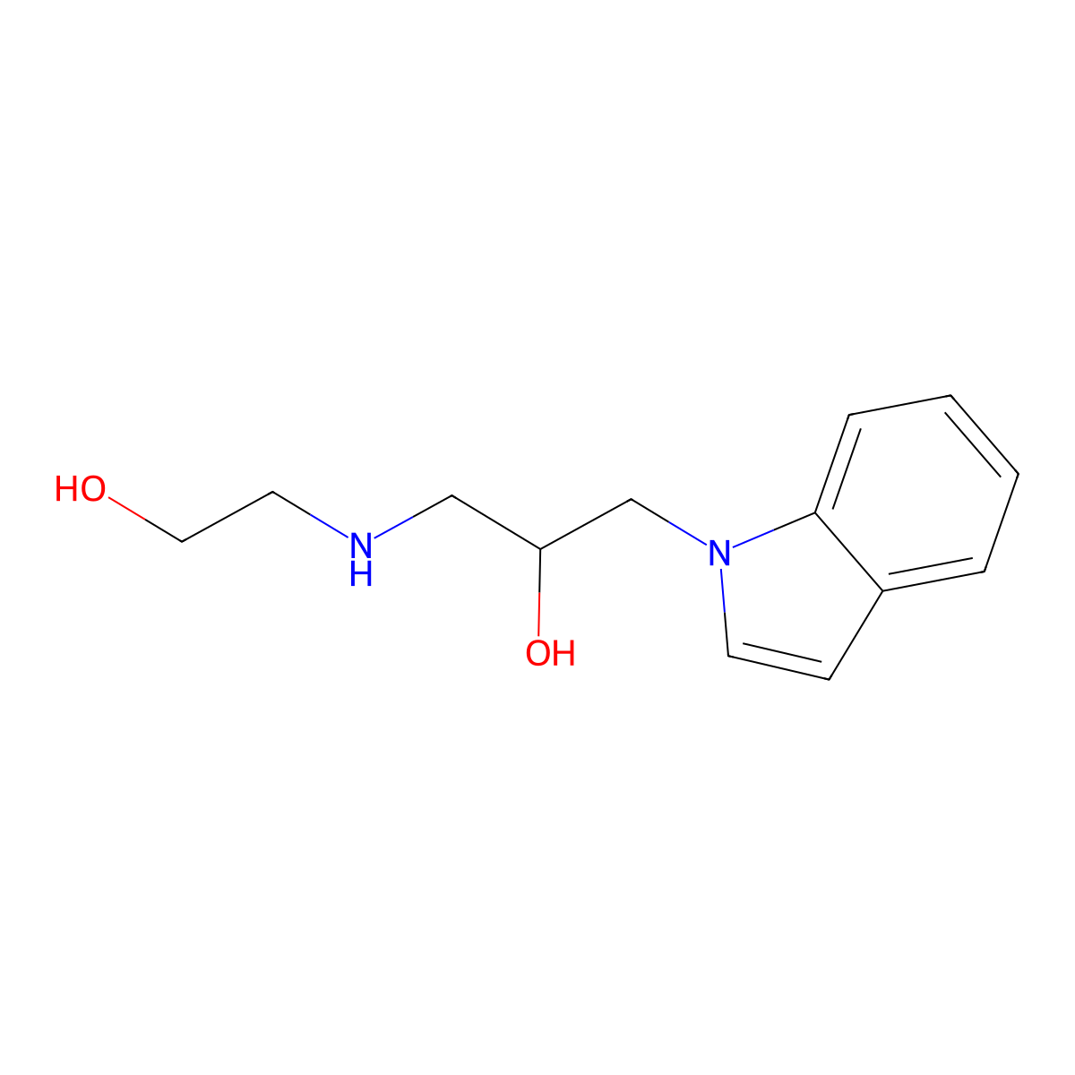 1-(2-Hydroxy-ethylamino)-3-indol-1-yl-propan-2-ol molecular structure, CAS 842972-87-6