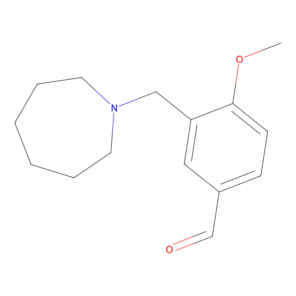3-(Azepan-1-ylmethyl)-4-methoxybenzaldehyde molecular structure, CAS 842972-97-8