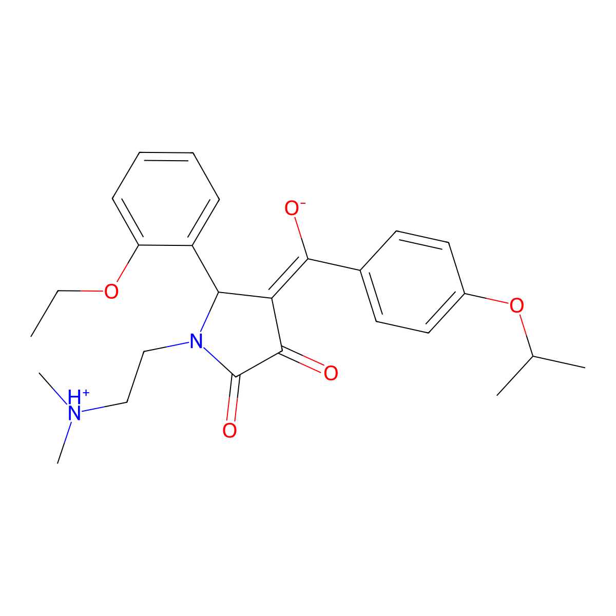 1-[2-(dimethylamino)ethyl]-5-(2-ethoxyphenyl)-3-hydroxy-4-[4-(propan-2-yloxy)benzoyl]-2,5-dihydro-1H-pyrrol-2-one molecular structure, CAS 842973-01-7