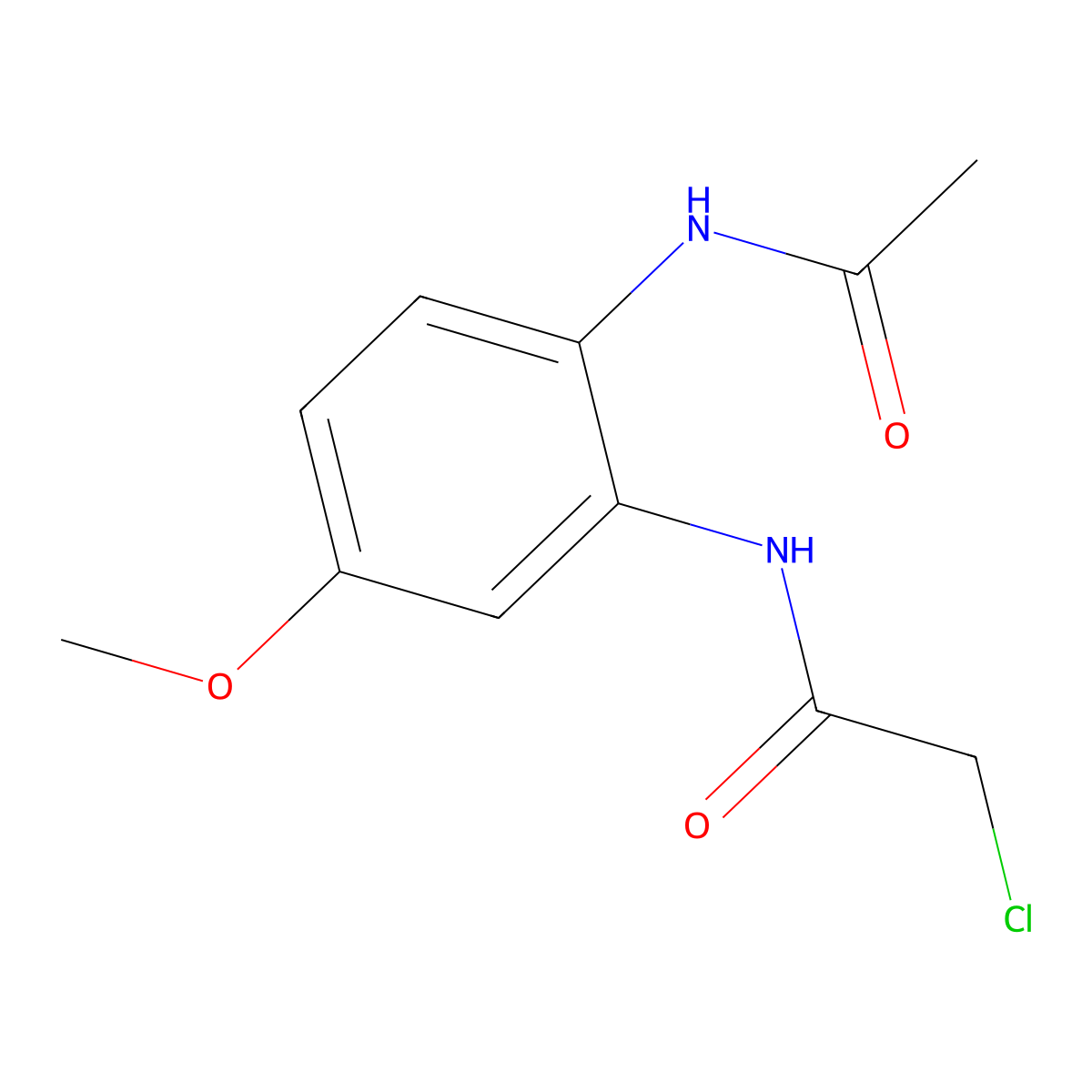 N-(2-acetamido-5-methoxyphenyl)-2-chloroacetamide molecular structure, CAS 842973-45-9