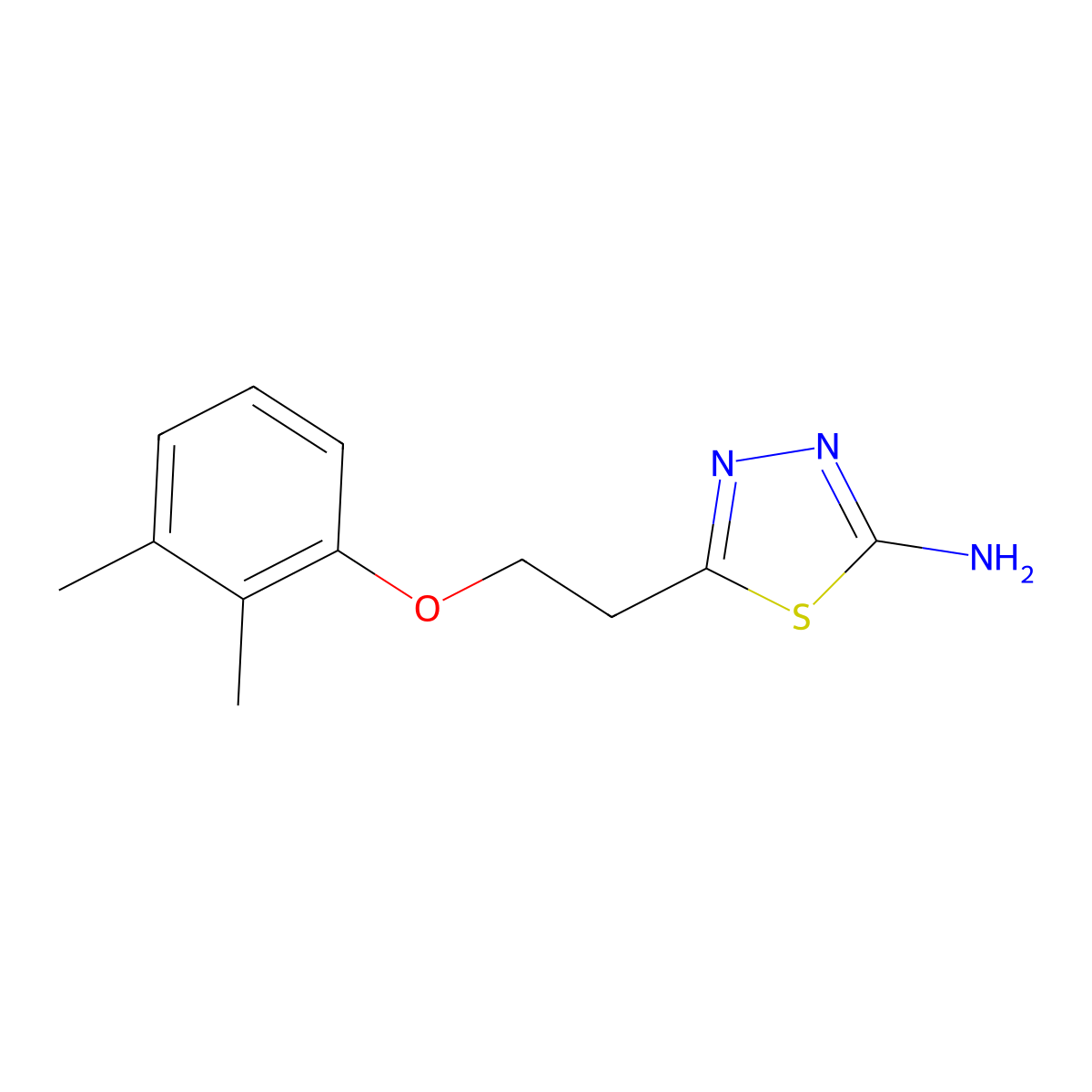 5-(2-(2,3-Dimethylphenoxy)ethyl)-1,3,4-thiadiazol-2-amine molecular structure, CAS 842973-63-1
