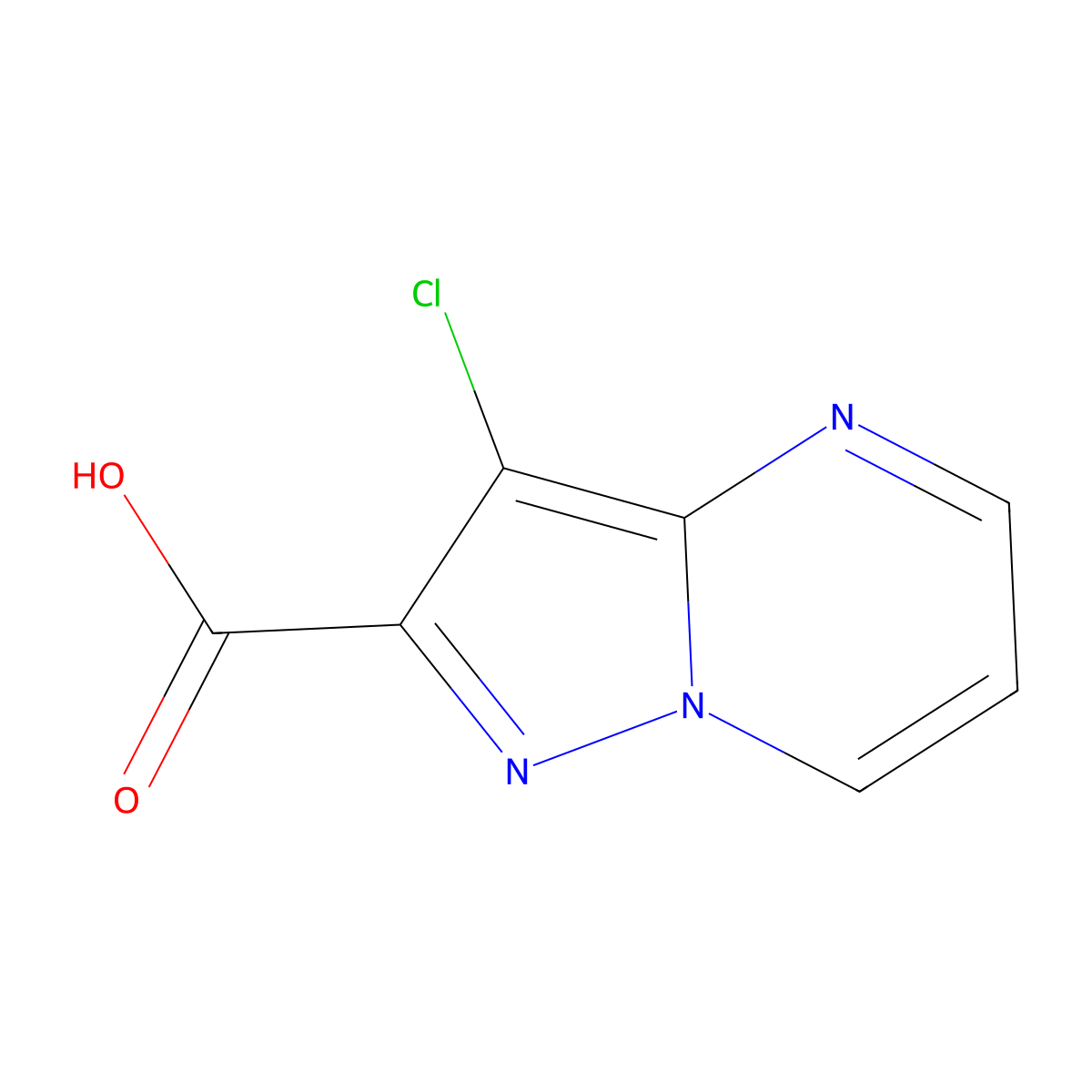 3-Chloropyrazolo(1,5-a)pyrimidine-2-carboxylic acid molecular structure, CAS 842973-65-3