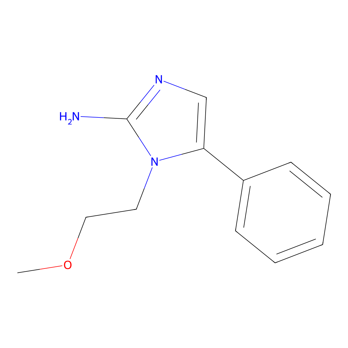 1-(2-Methoxy-ethyl)-5-phenyl-1H-imidazol-2-ylamine molecular structure, CAS 842973-94-8