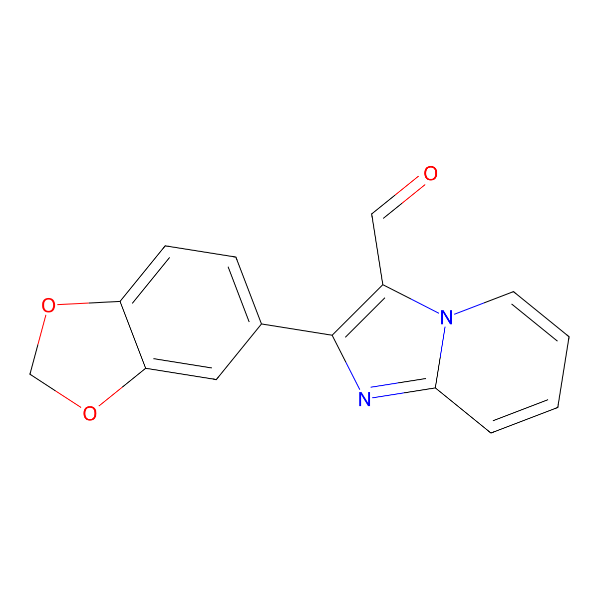 2-Benzo[1,3]dioxol-5-yl-imidazo[1,2-a]pyridine-3-carbaldehyde molecular structure, CAS 842973-99-3