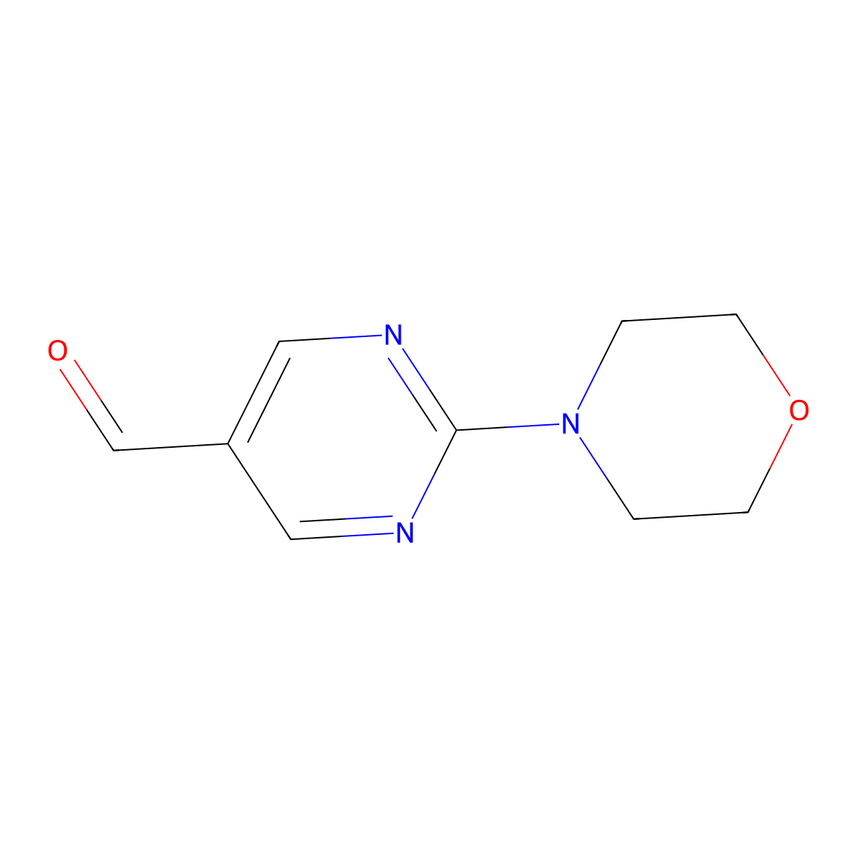 2-(Morpholin-4-yl)pyrimidine-5-carbaldehyde molecular structure, CAS 842974-69-0