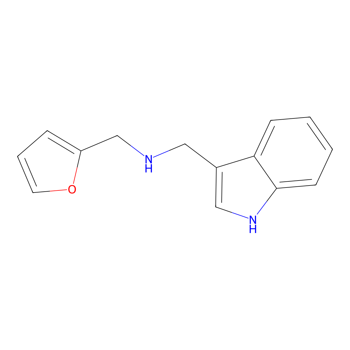 Furan-2-ylmethyl-(1H-indol-3-ylmethyl)-amine molecular structure, CAS 842974-82-7