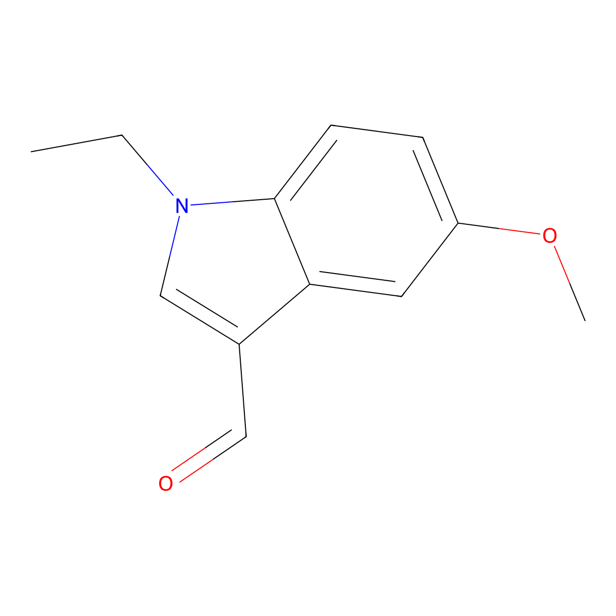 1-Ethyl-5-methoxy-1H-indole-3-carbaldehyde molecular structure, CAS 842975-56-8