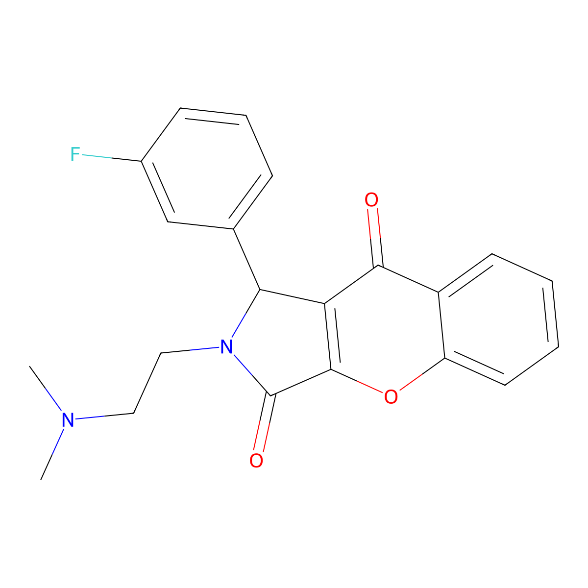 2-(2-(Dimethylamino)ethyl)-1-(3-fluorophenyl)-1,2-dihydrochromeno[2,3-c]pyrrole-3,9-dione molecular structure, CAS 842975-64-8