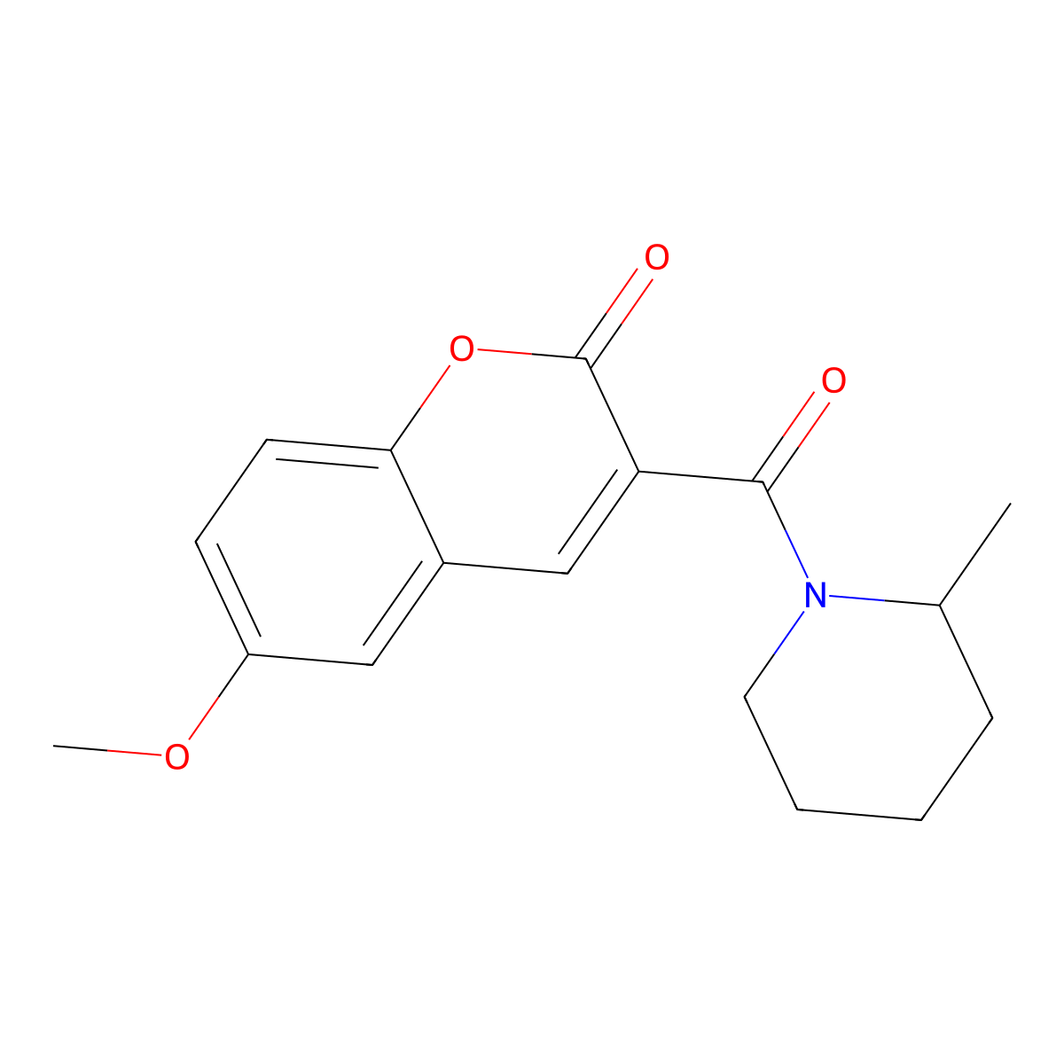 6-Methoxy-3-[(2-methylpiperidyl)carbonyl]chromen-2-one molecular structure, CAS 842976-88-9