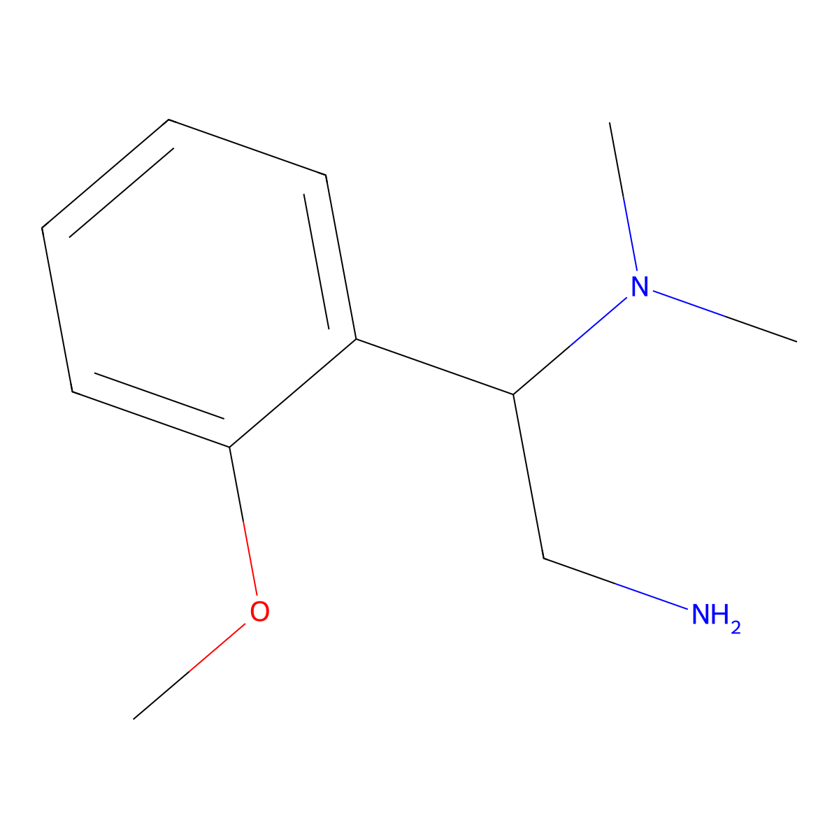 [2-Amino-1-(2-methoxyphenyl)ethyl]dimethylamine molecular structure, CAS 842976-90-3