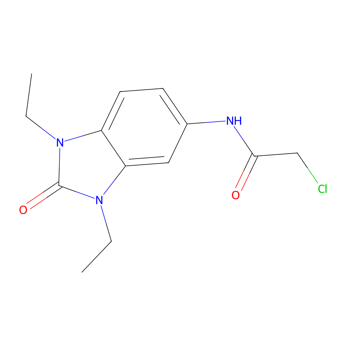 2-Chloro-N-(1,3-diethyl-2-oxo-2,3-dihydro-1H-benzoimidazol-5-yl)-acetamide molecular structure, CAS 842977-05-3