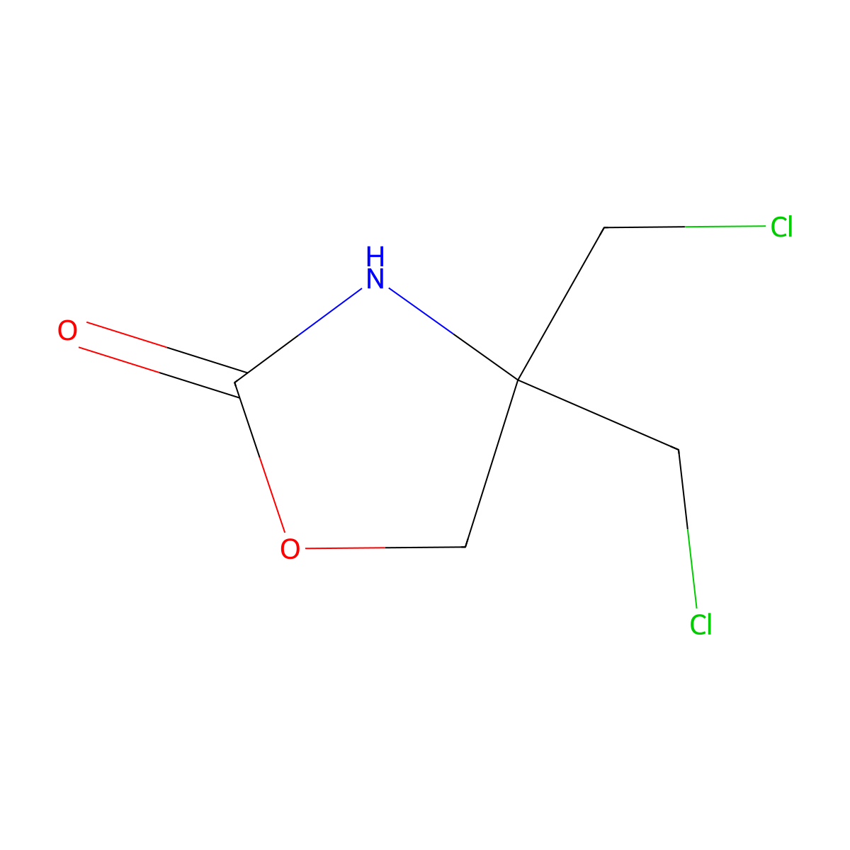 4,4-Bis(chloromethyl)-1,3-oxazolidin-2-one molecular structure, CAS 84298-23-7