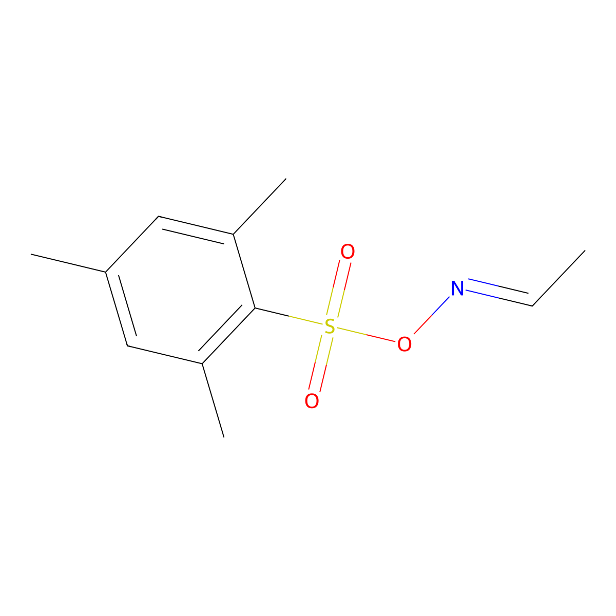 Acetaldehyde O-mesitylsulfonyl oxime molecular structure, CAS 84298-24-8