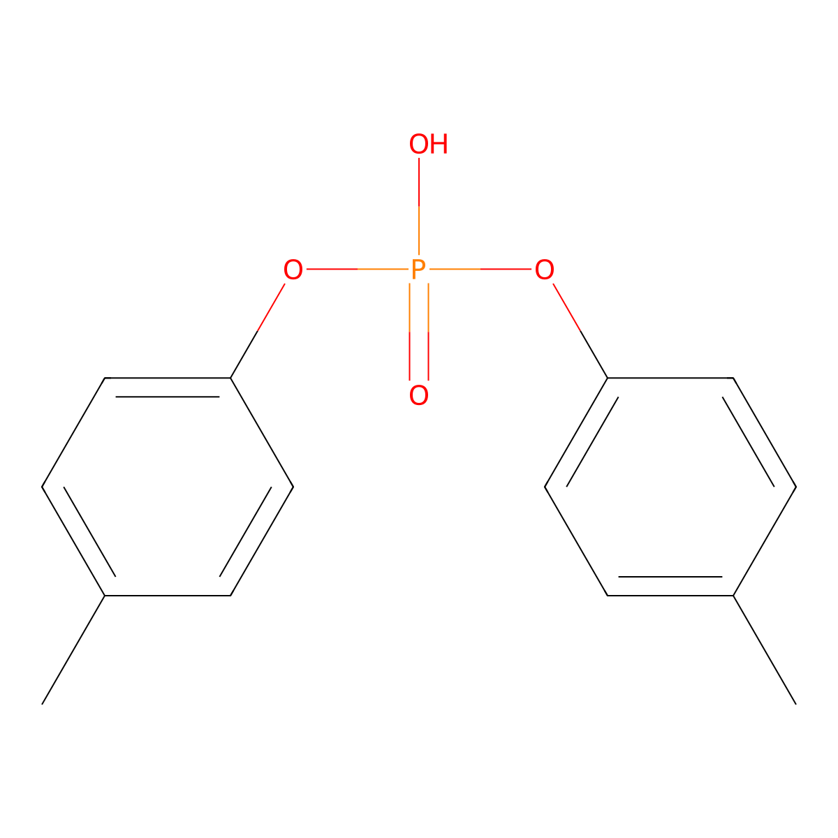 Phosphoric acid, bis(4-methylphenyl) ester molecular structure, CAS 843-24-3