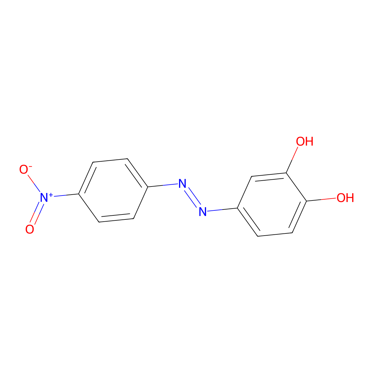 4-((4-Nitrophenyl)azo)pyrocatechol molecular structure, CAS 843-33-4