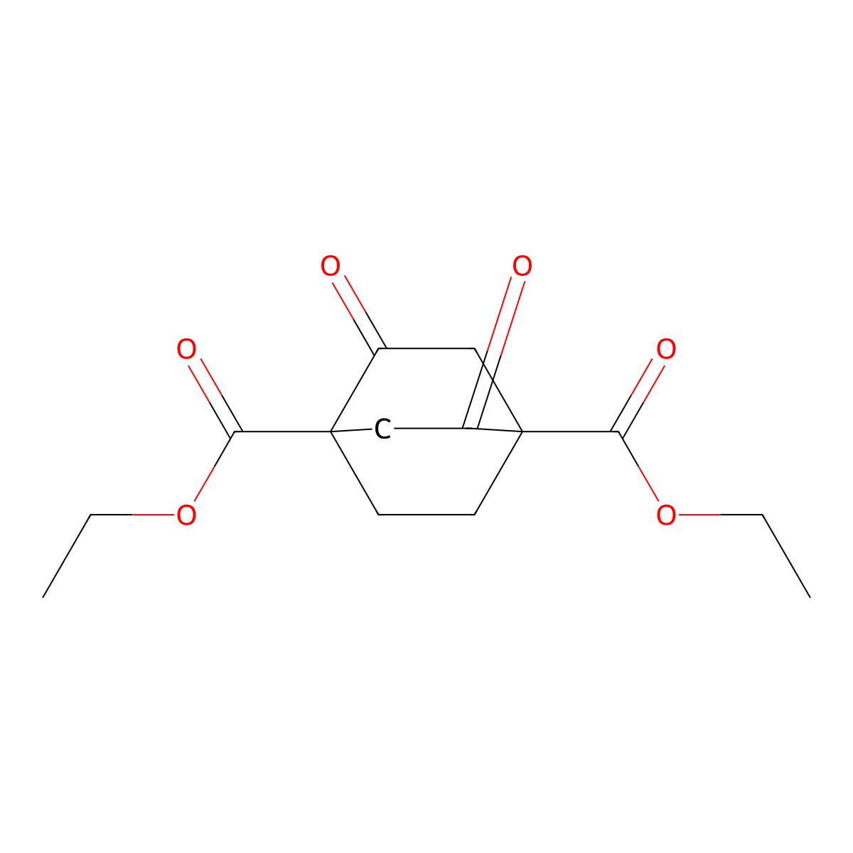 1,4-Diethyl 2,5-dioxobicyclo(2.2.2)octane-1,4-dicarboxylate molecular structure, CAS 843-59-4