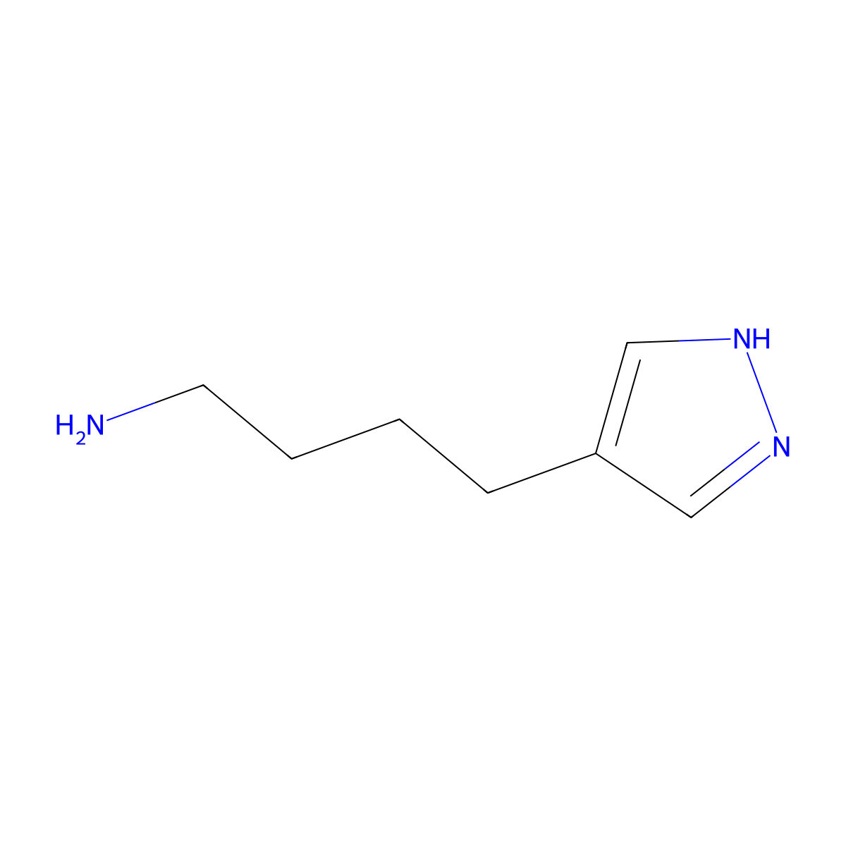4-(1H-pyrazol-4-yl)butan-1-amine molecular structure, CAS 84302-89-6