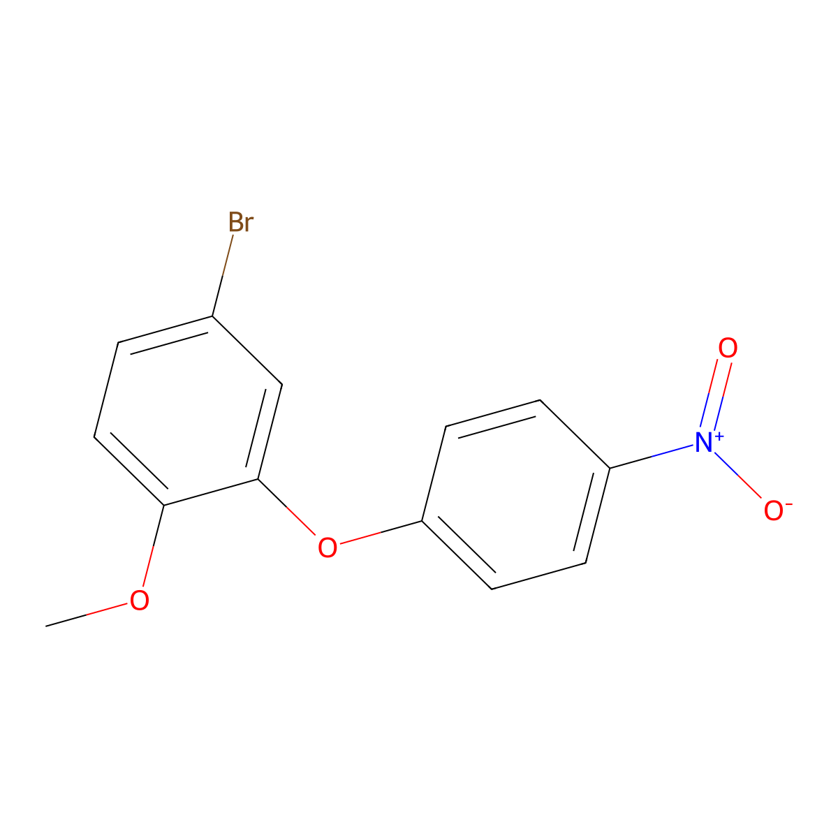 3-Bromo-6-methoxy-1-(4-nitrophenoxy)benzene molecular structure, CAS 84304-18-7