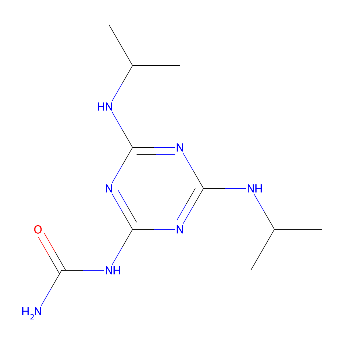 [4,6-Bis(propan-2-ylamino)-1,3,5-triazin-2-yl]urea molecular structure, CAS 84305-82-8