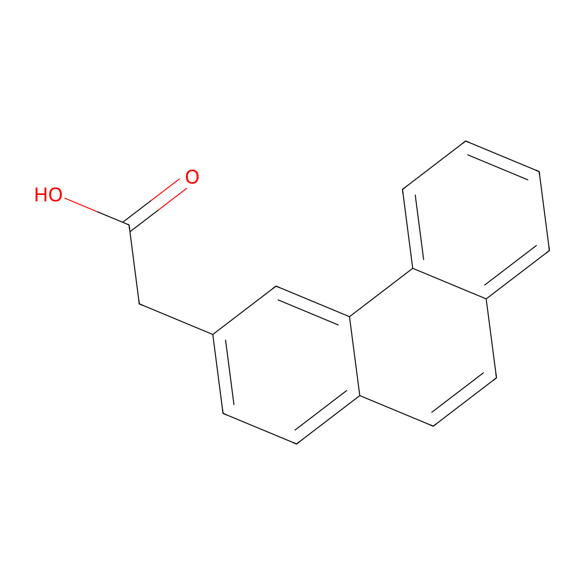 3-Phenanthreneacetic acid molecular structure, CAS 84306-76-3