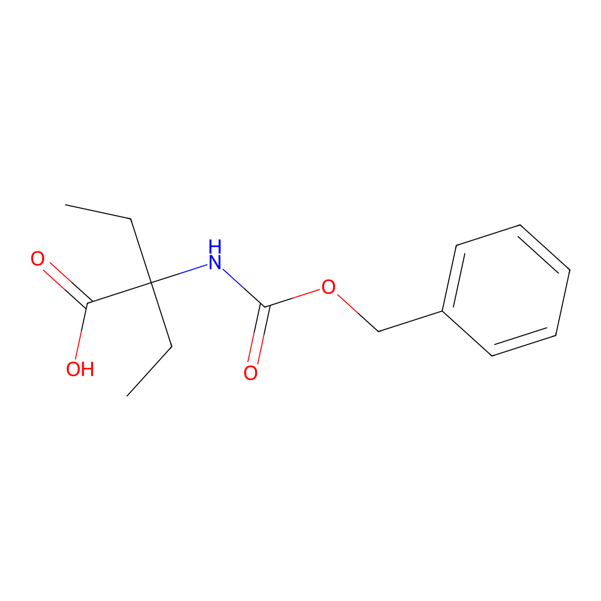 2-{[(Benzyloxy)carbonyl]amino}-2-ethylbutanoic acid molecular structure, CAS 84310-95-2