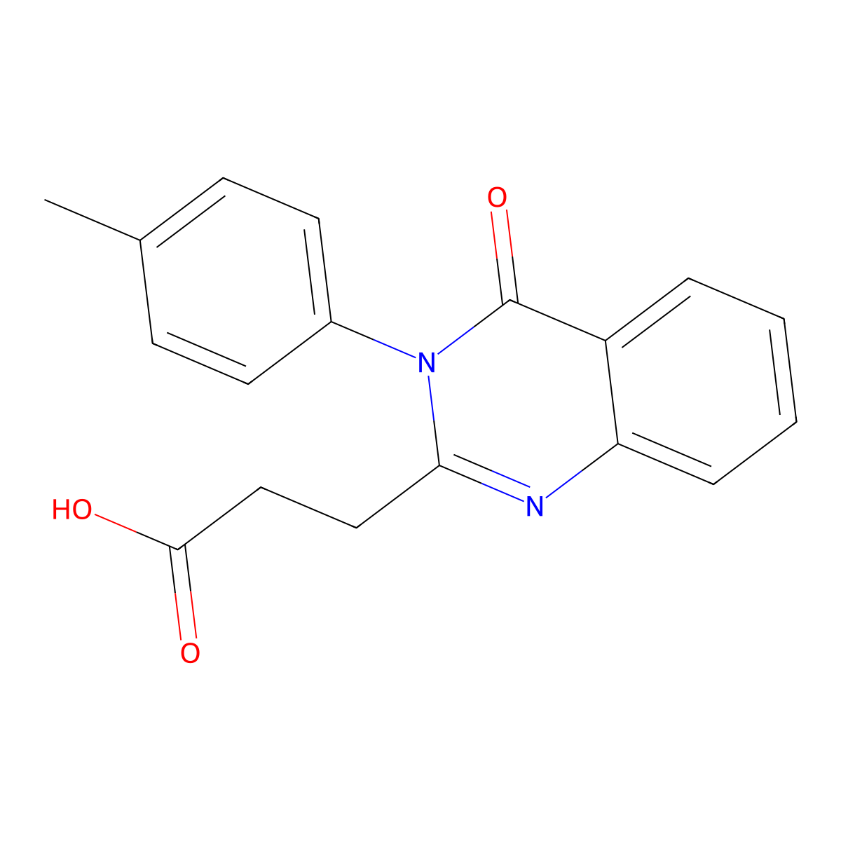 3-[3-(4-Methylphenyl)-4-oxo-3,4-dihydroquinazolin-2-yl]propanoic acid molecular structure, CAS 84312-87-8