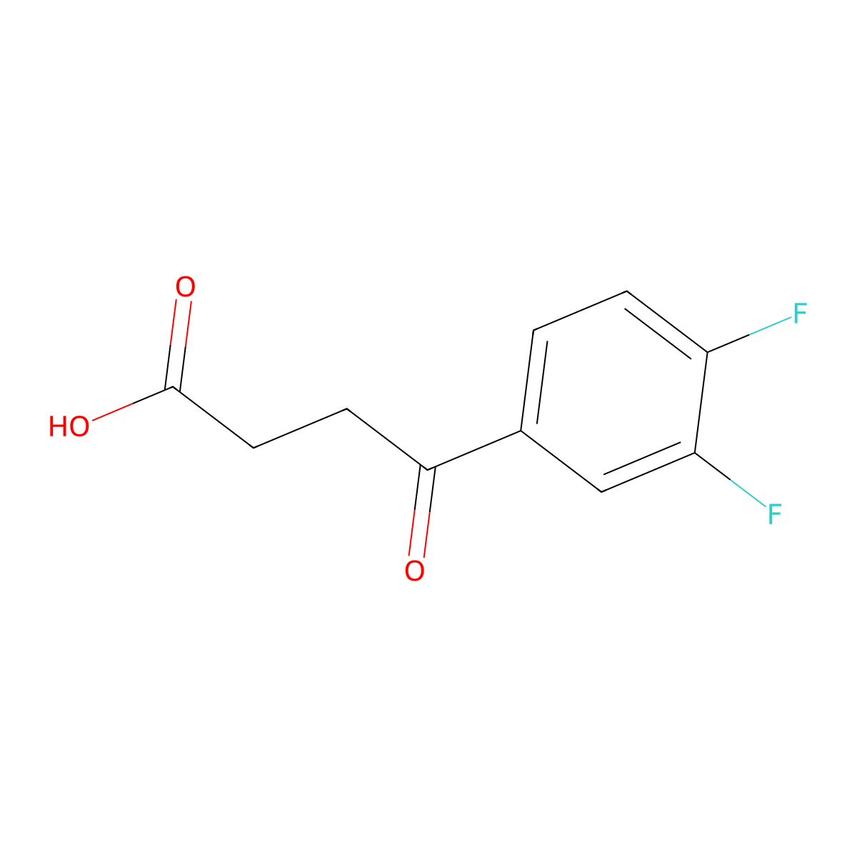 4-(3,4-Difluorophenyl)-4-oxobutanoic acid molecular structure, CAS 84313-94-0