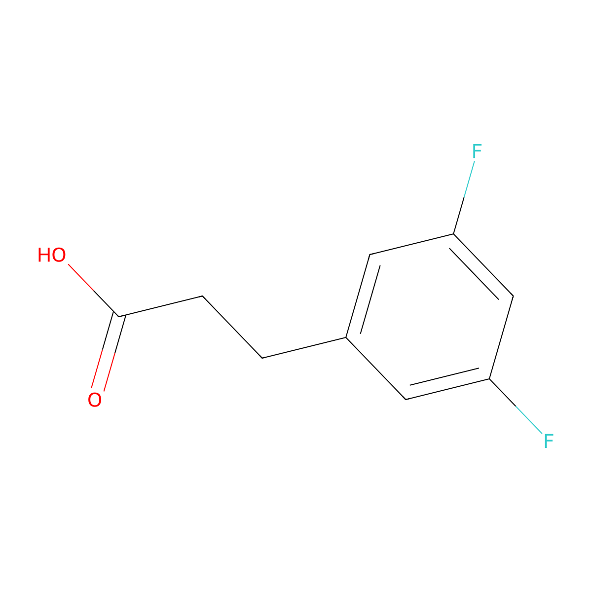 3-(3,5-Difluorophenyl)propionic acid molecular structure, CAS 84315-24-2