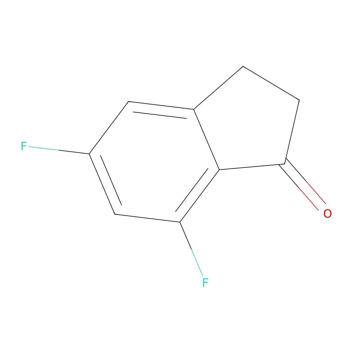 5,7-Difluoro-1-indanone molecular structure, CAS 84315-25-3