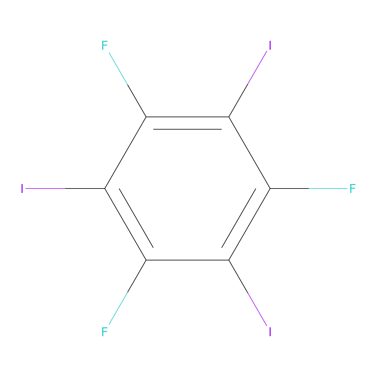 1,3,5-Trifluoro-2,4,6-triiodobenzene molecular structure, CAS 84322-56-5