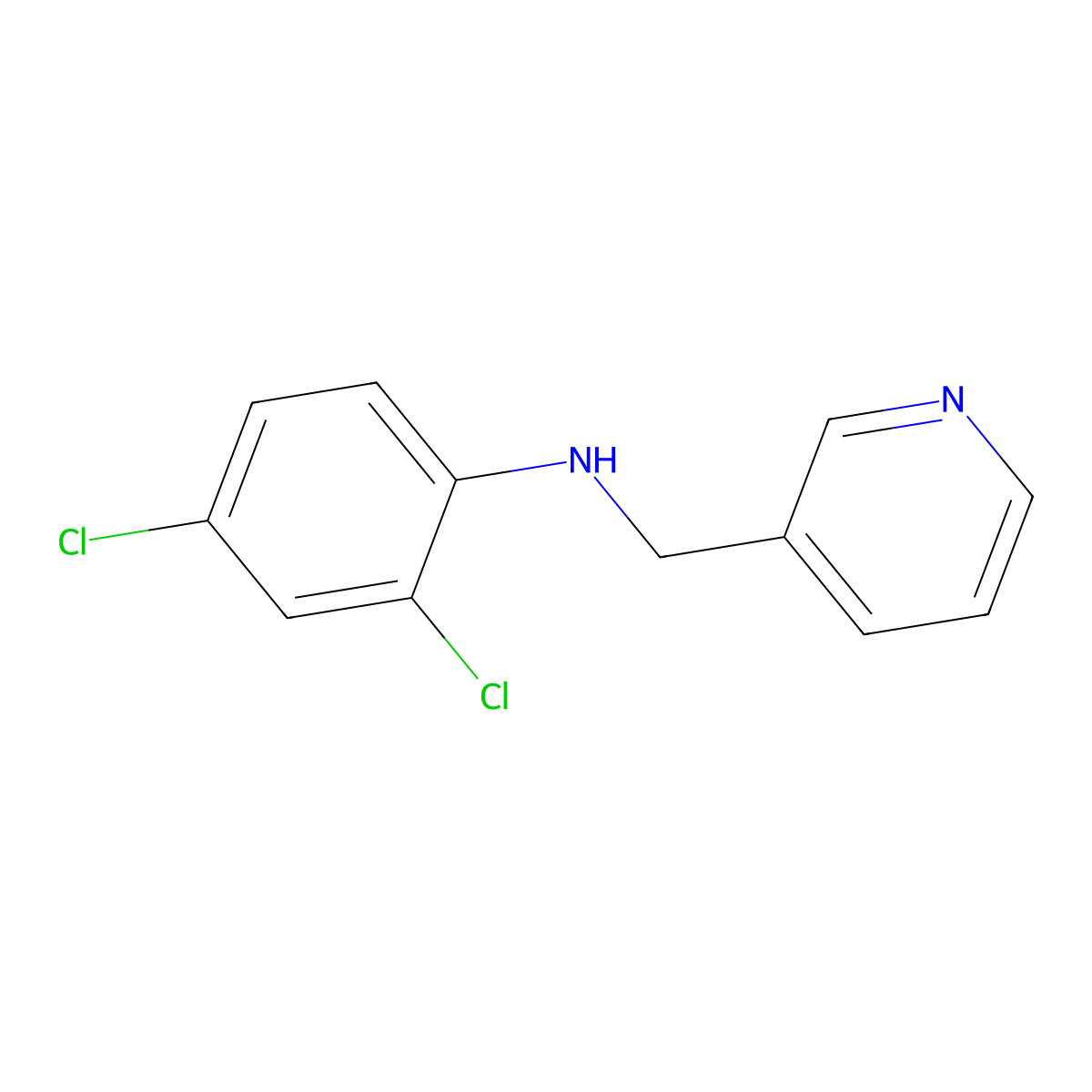 2,4-dichloro-N-[(pyridin-3-yl)methyl]aniline molecular structure, CAS 84324-64-1