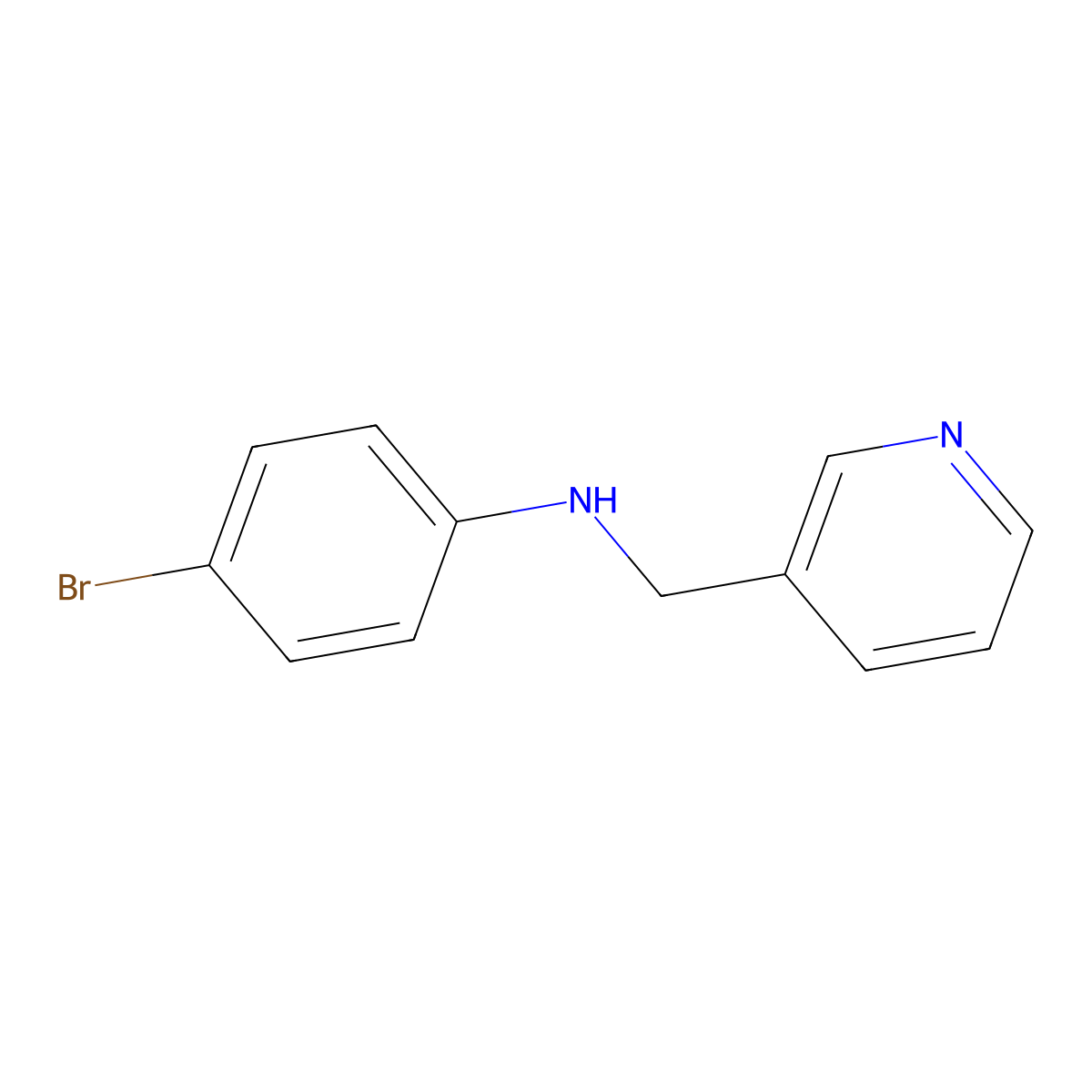 4-bromo-N-(pyridin-3-ylmethyl)aniline molecular structure, CAS 84324-68-5